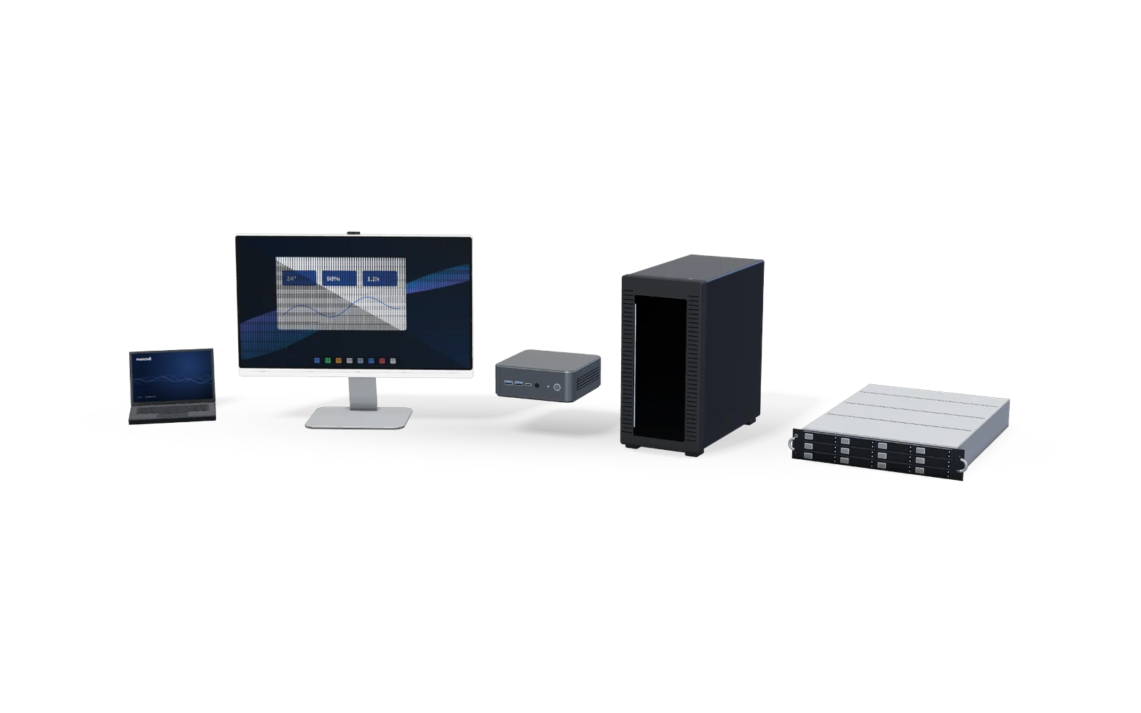 Smart & Secure Compute — representative renders