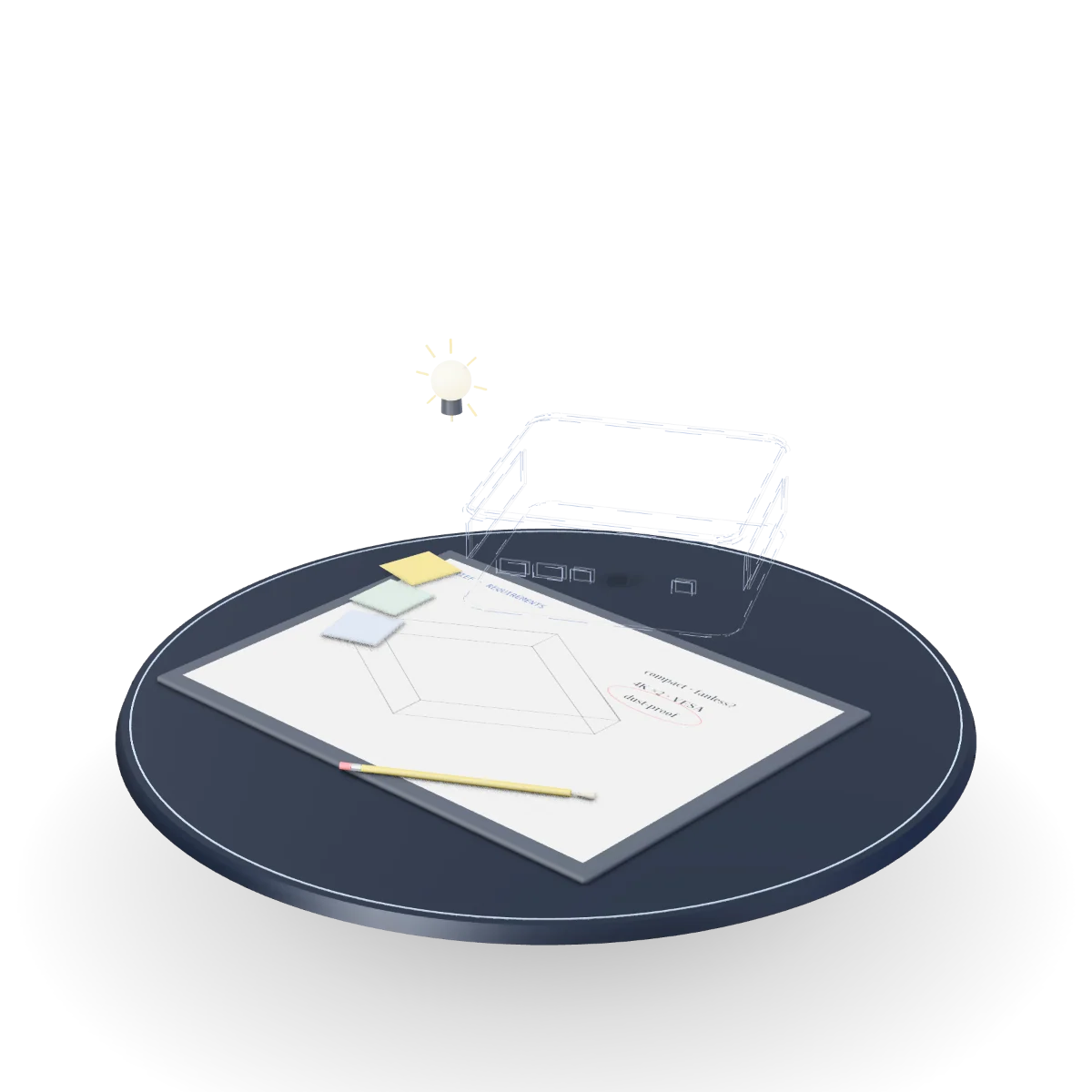 Product ideation — representative render